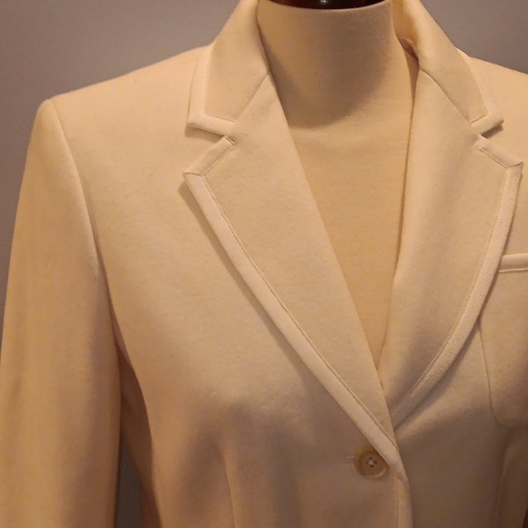 Lands End ivory wool blend blazer NWOT - Picture 3 of 6